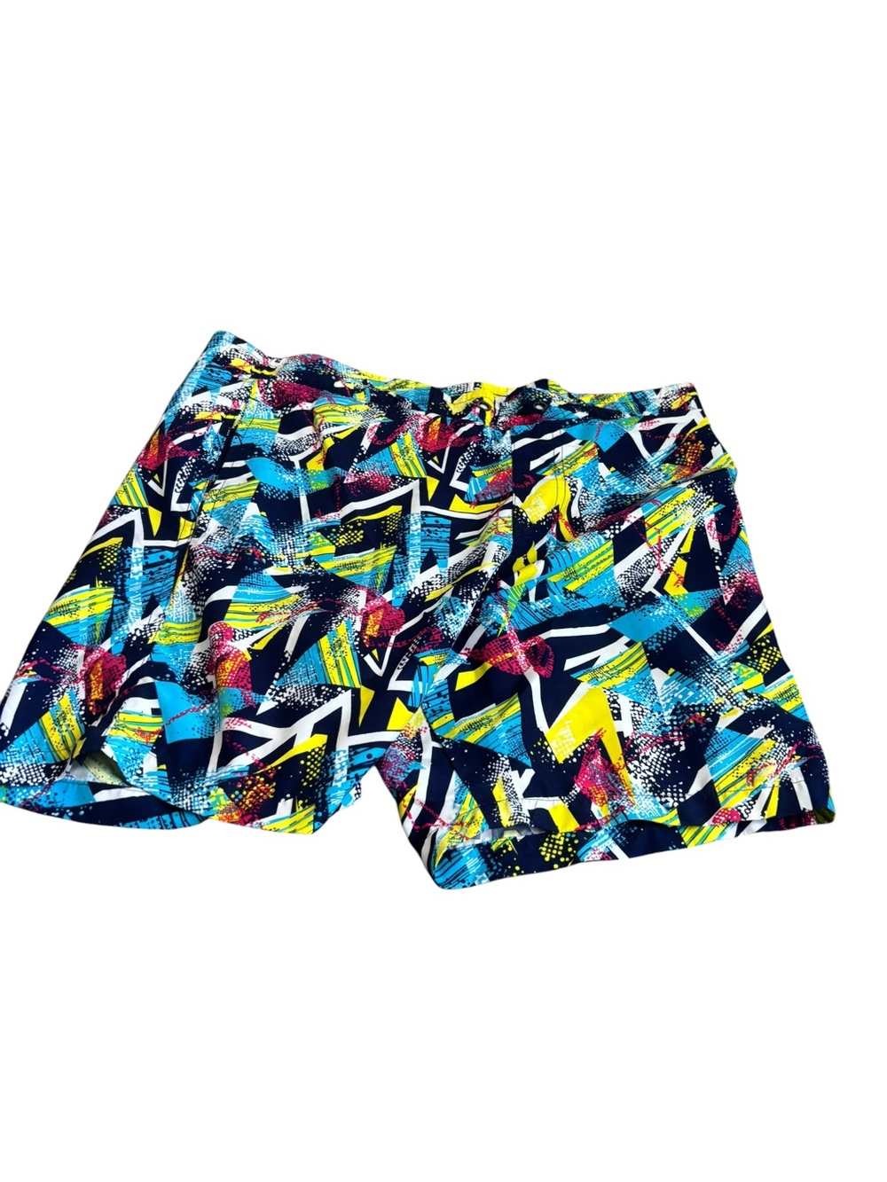 Men's Vibrant Geometric Swim Shorts - Multi Color